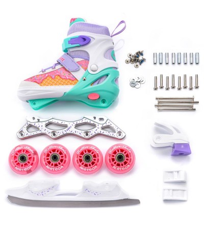 Inline riedučiai Meteor 4in1 Cream S 30-33 10141, Poilsio reikmenys, Turizmas, Meteor