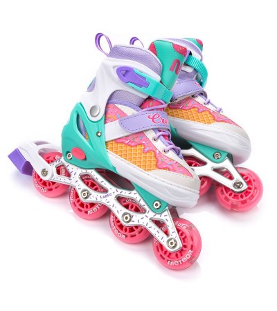 Inline pačiūžos Meteor 4in1 Cream M 34-37 10142, Poilsio reikmenys, Turizmas, Meteor