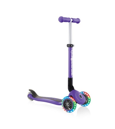 3-paspirtukas Globber Sulankstomi žibintai Violet Jr 437-103, Poilsio reikmenys, Turizmas, Globber