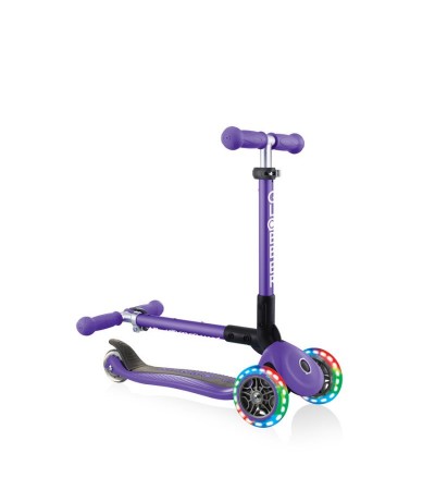3-wheel scooter Globber Foldable Lights Violet Jr 437-103