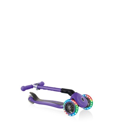 3-wheel scooter Globber Foldable Lights Violet Jr 437-103