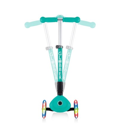 3-wheel scooter Globber Foldable Lights Emerald Green Jr 437-107