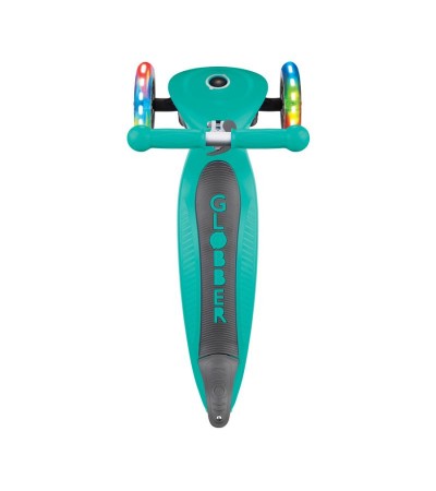 3-wheel scooter Globber Foldable Lights Emerald Green Jr 437-107