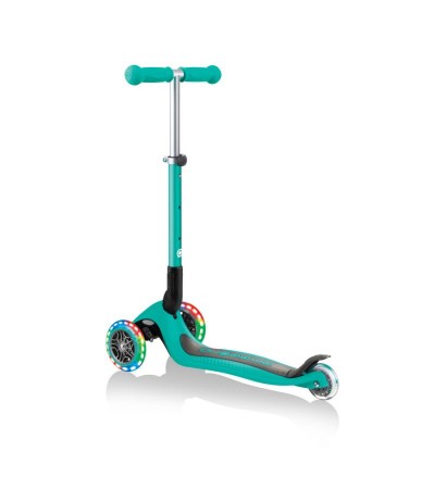3-wheel scooter Globber Foldable Lights Emerald Green Jr 437-107