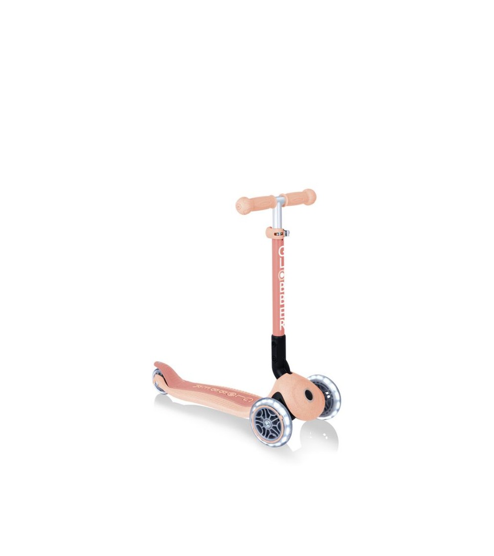 3-wheel scooter Globber Foldable Lights ECOlogic Peach Jr 692-506