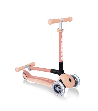 3-wheel scooter Globber Foldable Lights ECOlogic Peach Jr 692-506