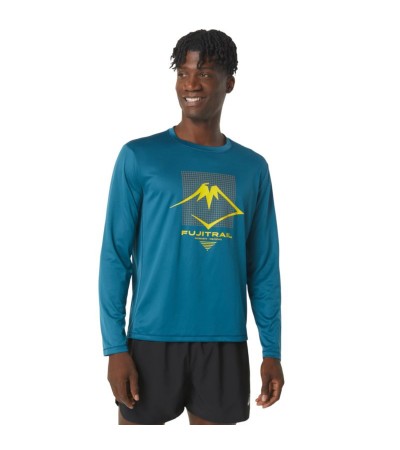 Marškinėliai Asics Fujitrail Logo LS Top M 2011C720-407, Lauko apranga, Sporto apranga ir avalynė, Asics
