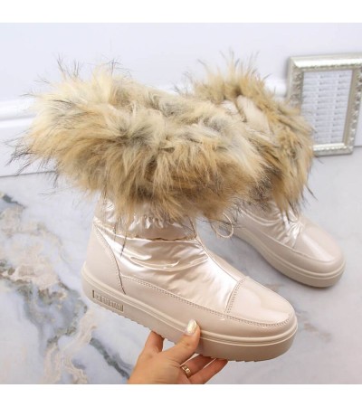 Big Star W INT1924B platform snow boots with fur, beige