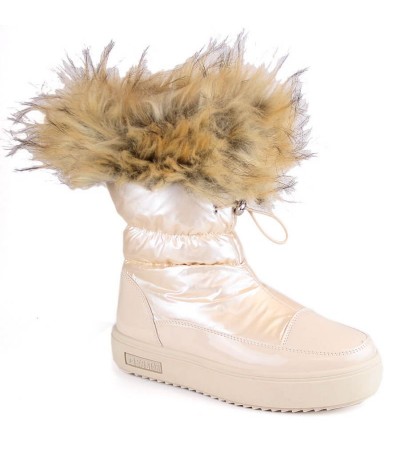 Big Star W INT1924B platform snow boots with fur, beige