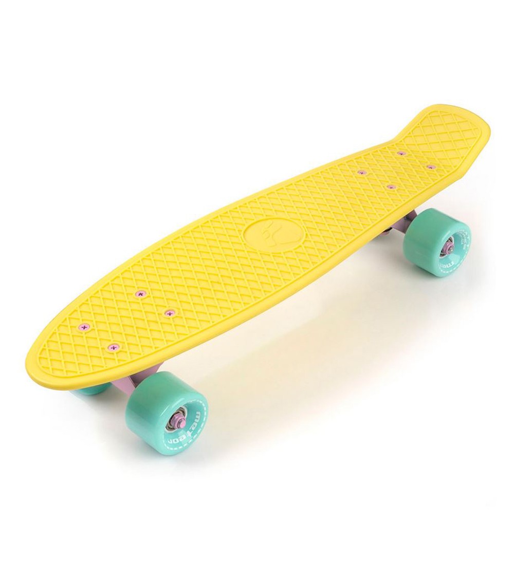 Deskorolka Meteor plastikowa Matt yellow minth minth and pink 23769