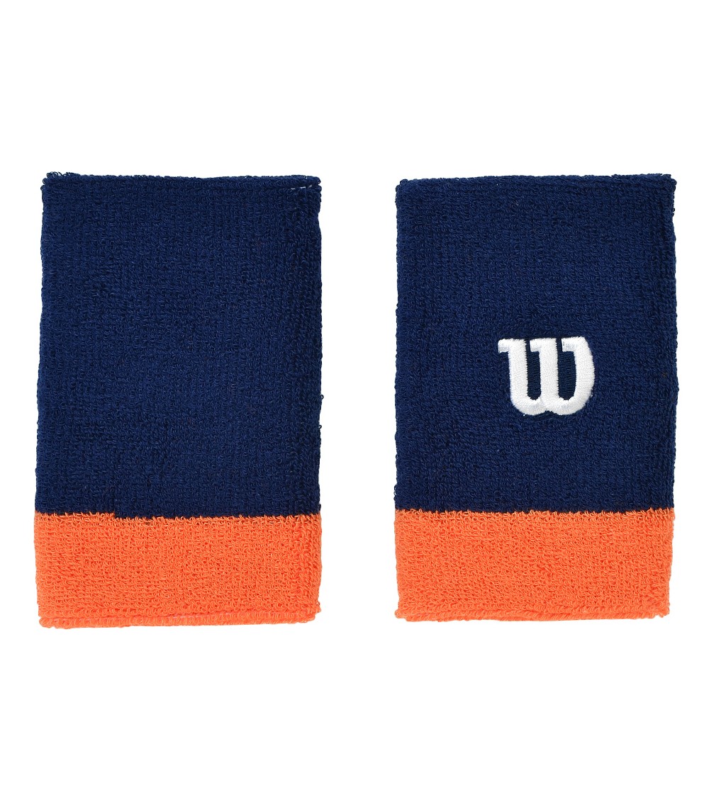 FROTKA NA RĘKĘ WILSON EXTRA WIDE SZEROKA /2szt/ granatowo/pomarańczowa /WRA733501