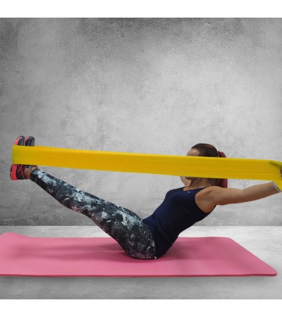 Guma Fitness Profit Long Light 200x15x0,35cm żółta DK 2227