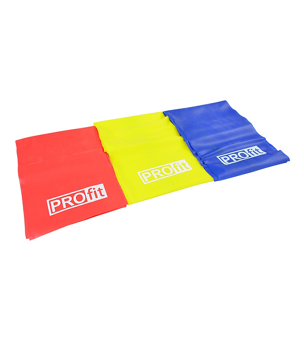 Guma Fitness Profit Long Set 200x15cm 0,35mm 0,45mm 0,55mm /3szt/ DK 2227-S