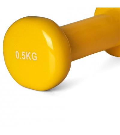 Hantle winylowe Profit żółte 2x0,5 kg DK 4102