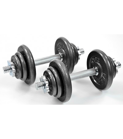 Hantle żeliwne 2x10 kg Profit Hammertone w walizce DK 4135