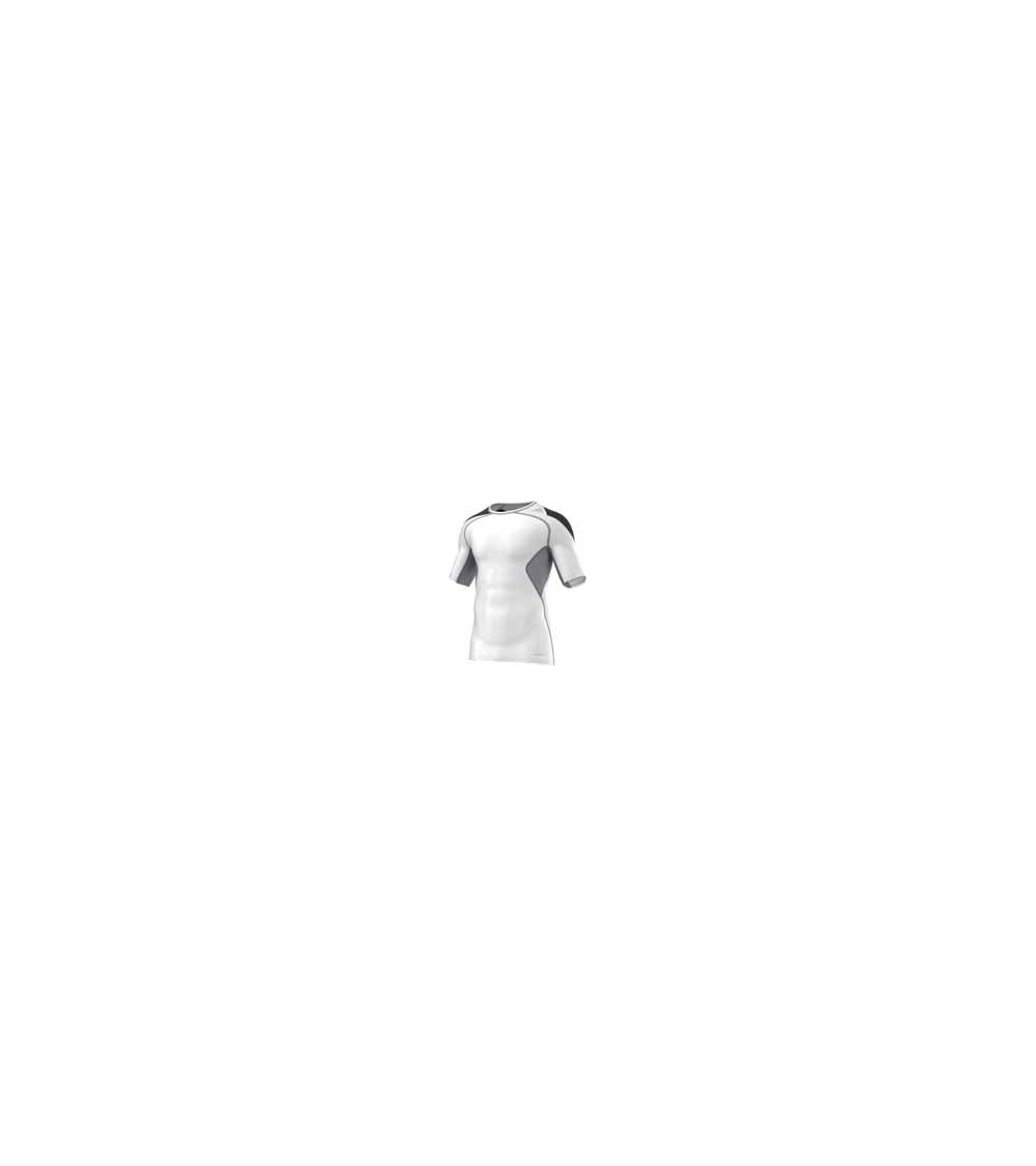 KOSZULKA ADIDAS z krótkim rękawem Techfit Cool biało-czarna /D81303 roz.L