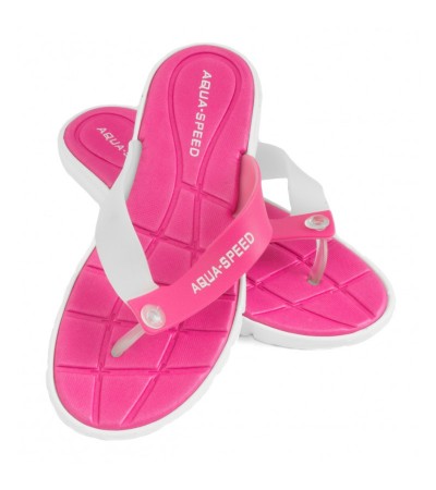 Klapki Aqua-Speed Bali różowo-białe 05 479