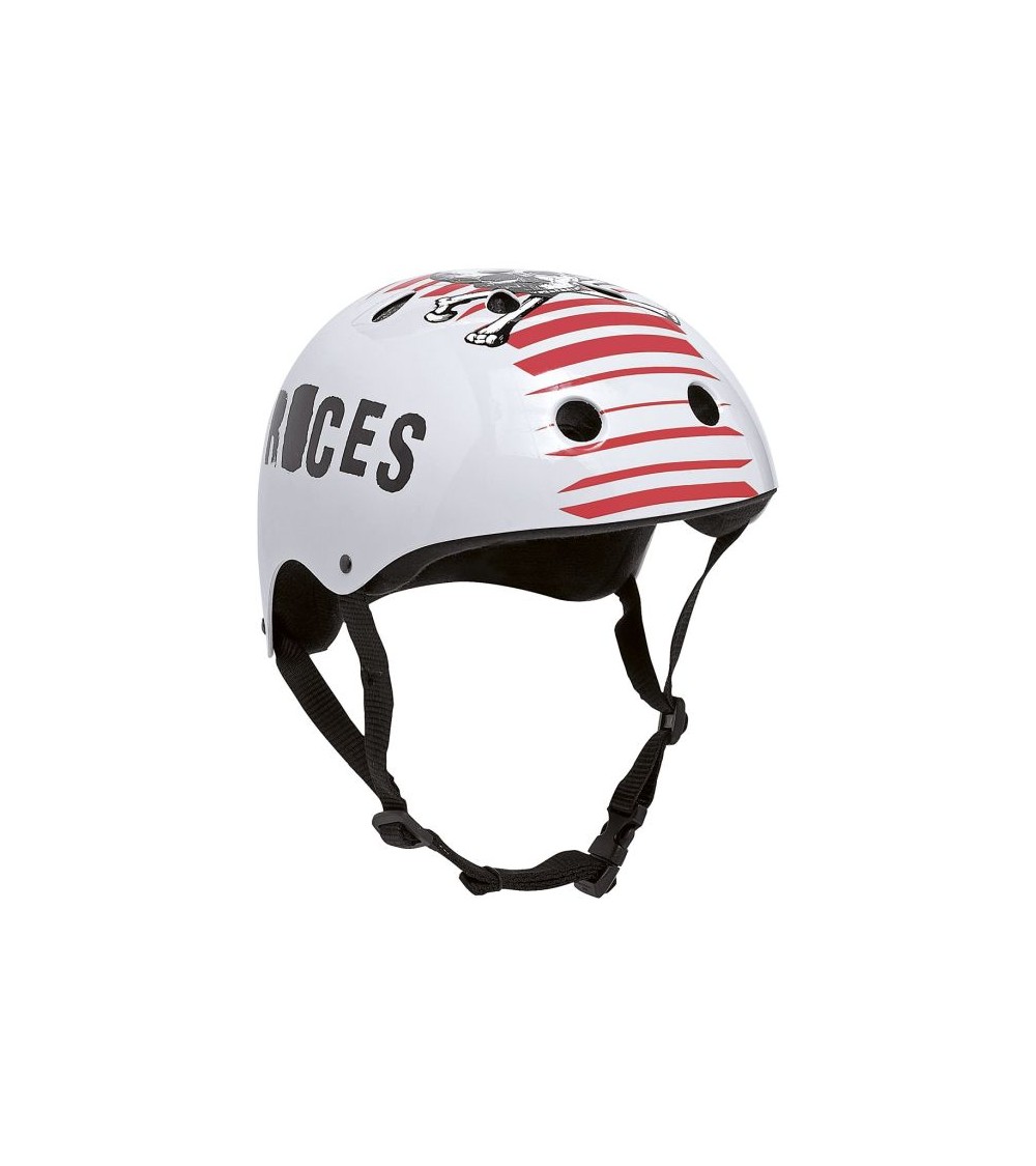 KASK ROCES SKULL 800 AGGRESSIVE biało/czerwony /301351 01