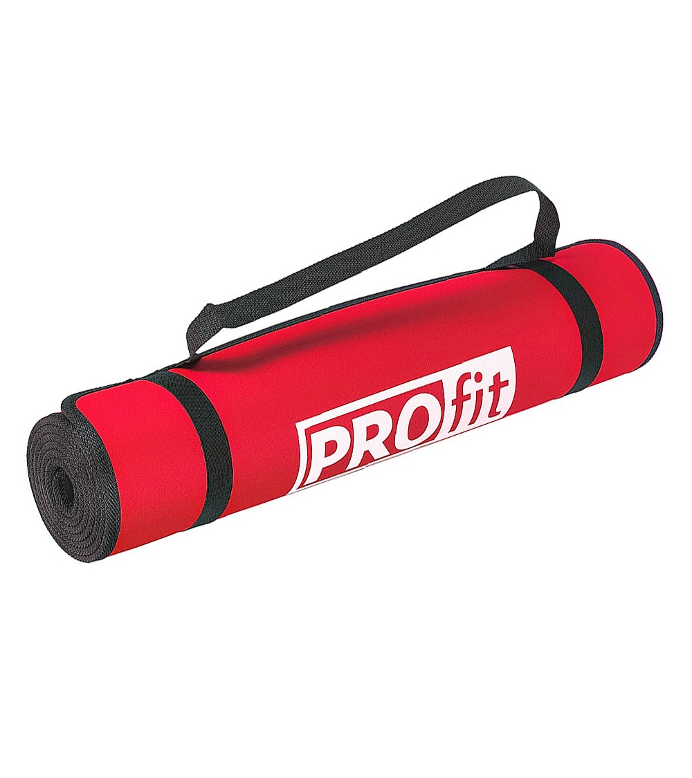 Mata do ćwiczeń Profit 180x60x0,6cm czerwono-czarna DK 705