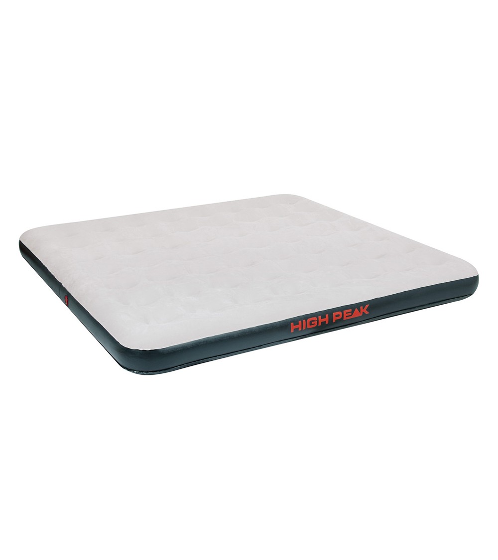 Materac welurowy dwuosobowy High Peak King 200x185x20 cm szary 40036