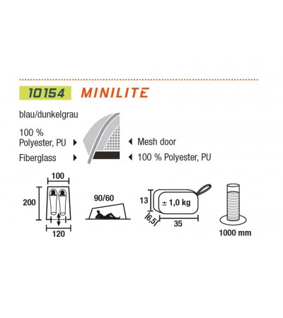 NAMIOT HIGH PEAK MINILITE 2 niebiesko/szary /10154