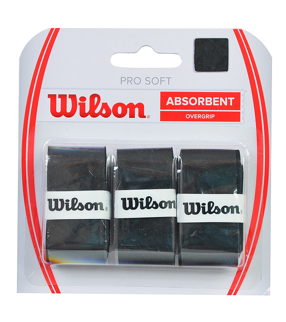 Owijka Wilson Pro Soft Absorbent Overgrip czarna 3szt WRZ4040