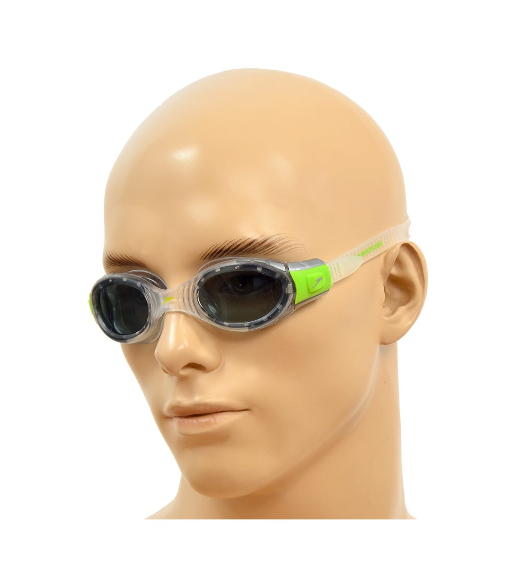 OKULARY PŁYWACKIE SPEEDO FUTURA BIOFUSE JR czarno/zielone 37239