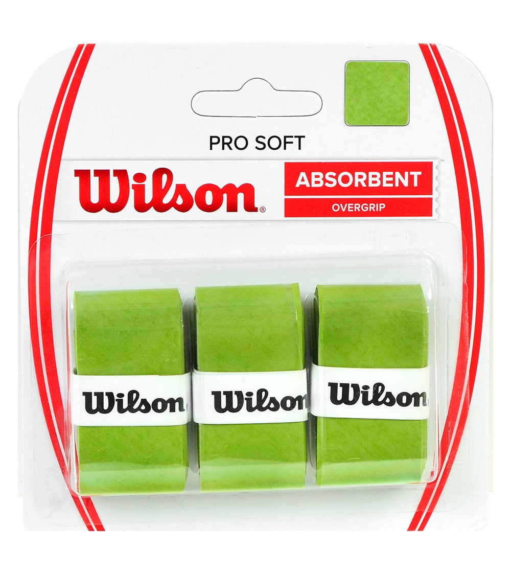 Owijka Wilson Pro Soft Absorbent Overgrip zielona 3szt WRZ4040LI