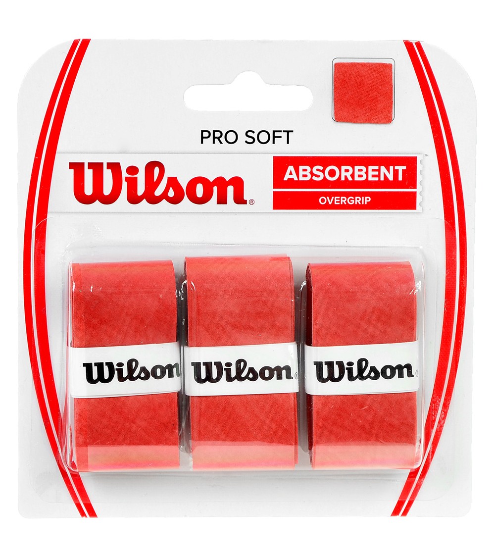 Owijka Wilson Pro Soft Absorbent Overgrip czerwona 3szt WRZ4040OR