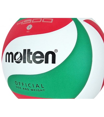 Piłka siatkowa Molten V5M4500 biało-czerwono-zielona