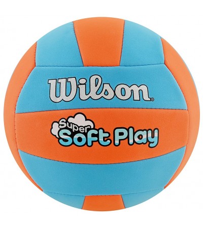 PIŁKA SIATKOWA WILSON SUPER SOFT PLAY niebiesko/pomarańczowa roz 5 /WTH3508XB