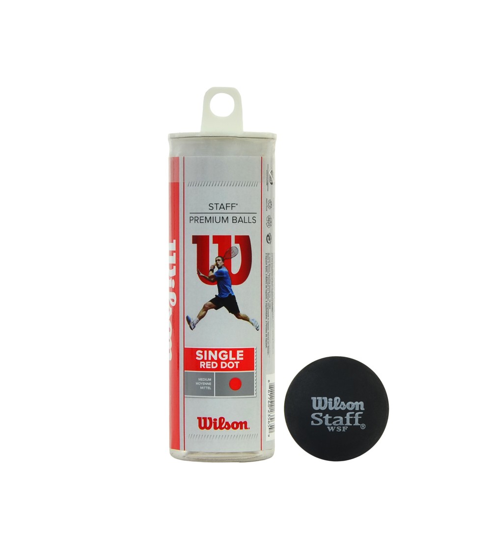 Piłeczka do Squasha Wilson Staff Red- Medium 3szt WRT618500