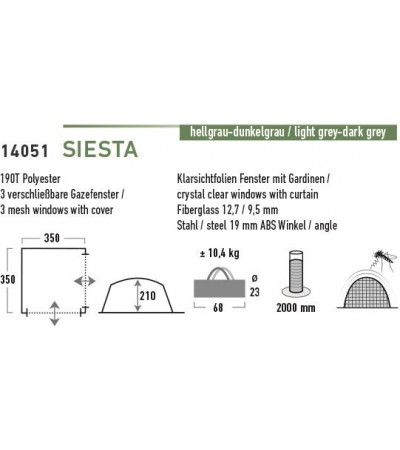Pawilon High Peak Siesta szary 14051