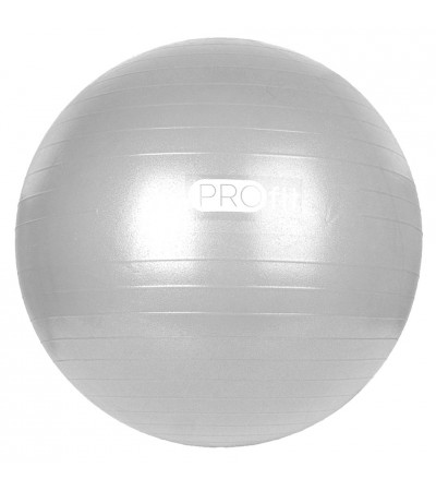 Piłka gimnastyczna Profit 75 cm srebrna DK 2102