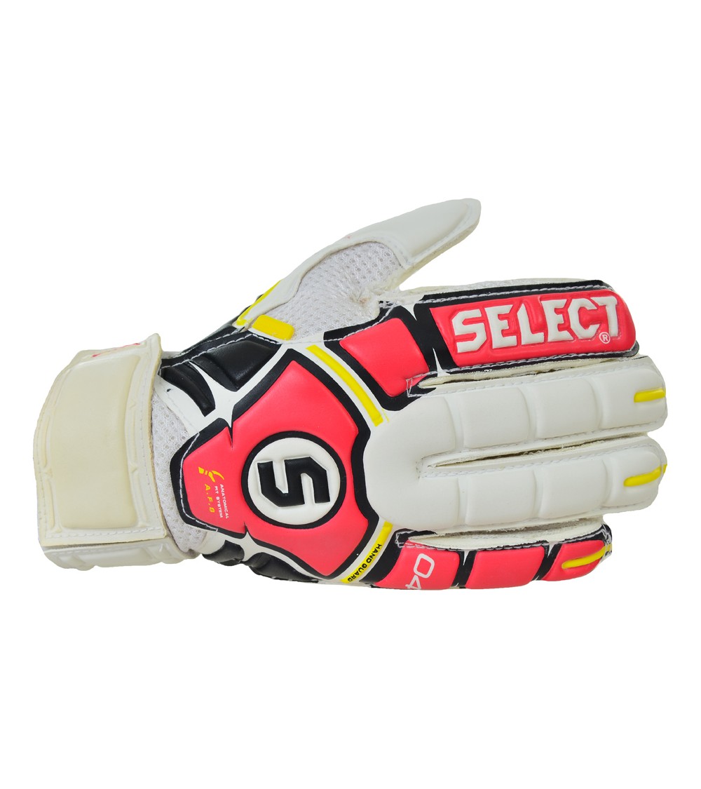 RĘKAWICE BRAMKARSKIE SELECT 04 HAND GUARD biało/czerwone