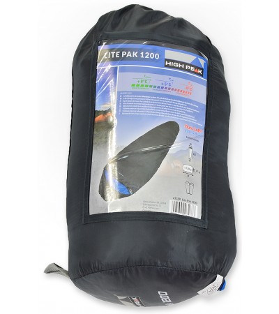 ŚPIWÓR HIGH PEAK LITE PAK 1200 (225x80x50cm) czarny /23288