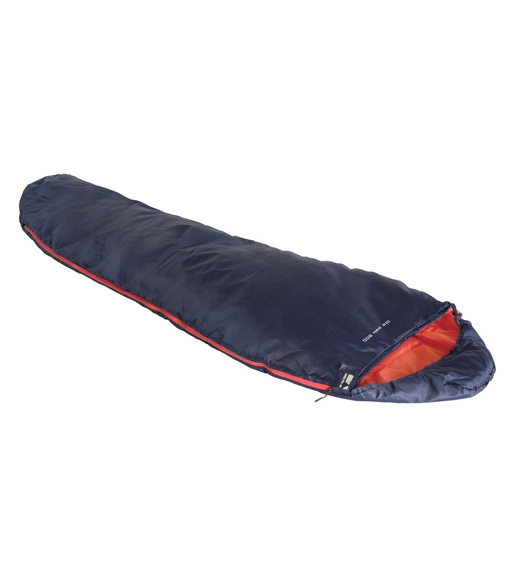 Śpiwór High Peak Lite Pak 800 (210x75x50cm) granatowo-pomarańczowy L-zip 26024