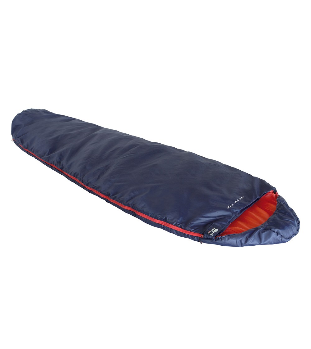 Śpiwór High Peak Lite PAK 1200 (225x80x50cm) granatowo/pomarańczowy L-zip 23275