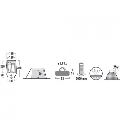 Namiot High Peak Kite 2 oliwkowy 10188