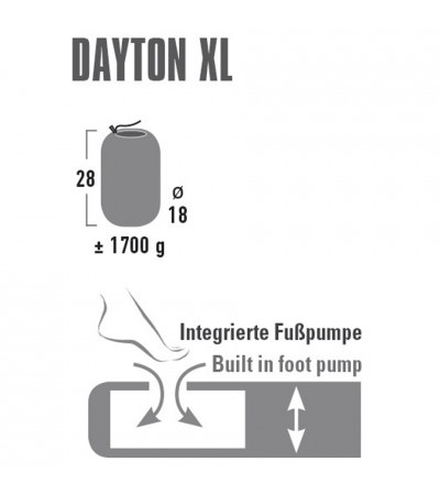 Materac High Peak Dayton XL 197x70x10cm c.szary 41007