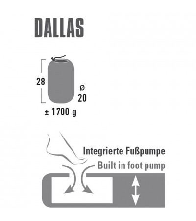 Materac High Peak Dallas 197x70x10cm czerwony 41030