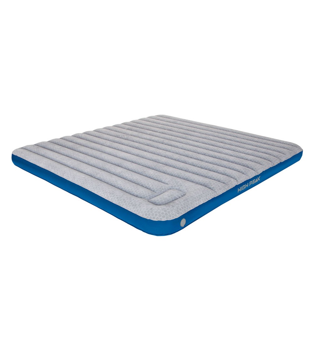 Materac welurowy dwuosobowy High Peak Cross Beam King Extra Long j.szary niebieski 40047