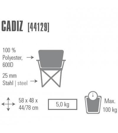 Krzesło składane High Peak Cadiz 44129