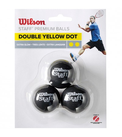 Piłeczki do Squasha Wilson Staff Premium Balls 3szt WRT618100