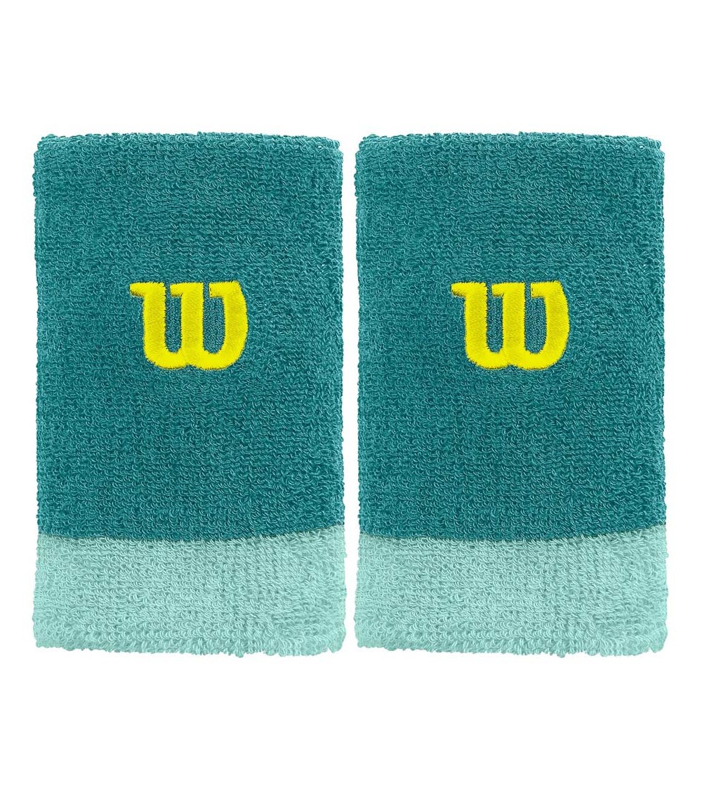 Frotki na rękę Wilson Extra Wide szerokie zielone 2szt WRA733509
