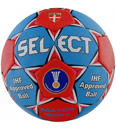 Piłka ręczna Select Match Soft Senior 3 EHF niebiesko czerwona  7163