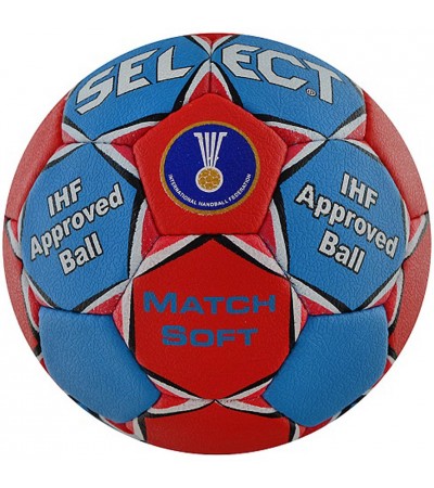 Piłka ręczna Select Match Soft Senior 3 EHF niebiesko czerwona  7163