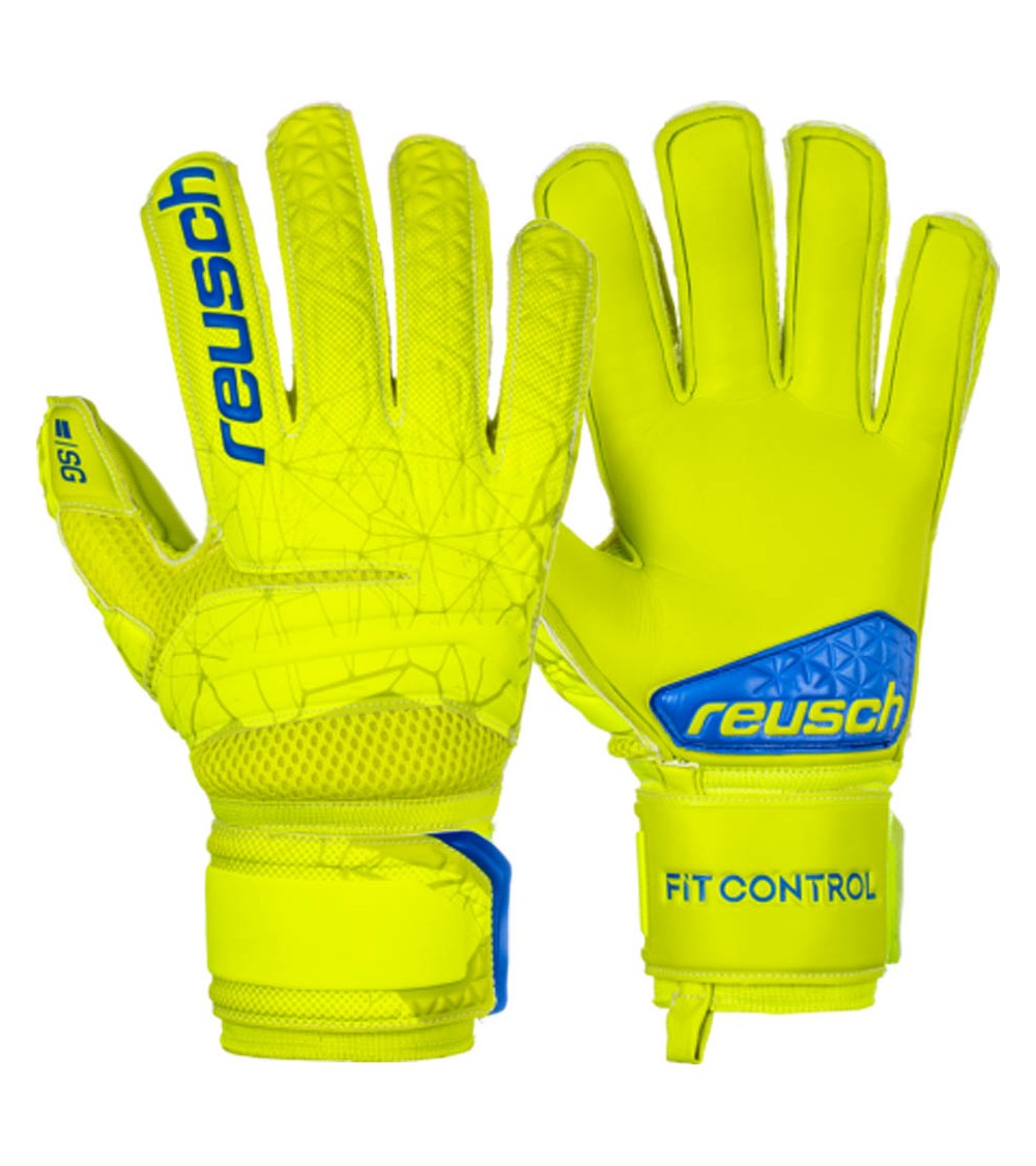 Rękawice bramkarskie Reusch Fit Control SG Extra Finger Support żółte 3970830 583