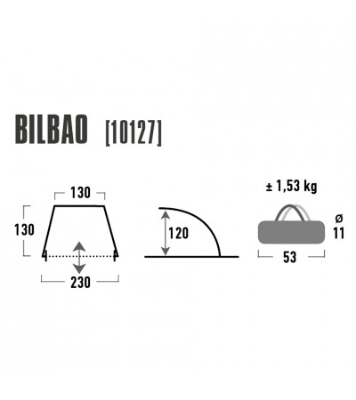 Namiot plażowy High Peak Bilbao niebiesko-szary 10127