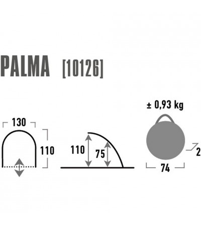 Namiot plażowy High Peak Palma niebiesko szary 10126
